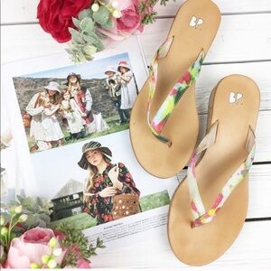 BP Watercolor Slip On Summer Sandals 7